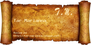 Tar Marianna névjegykártya